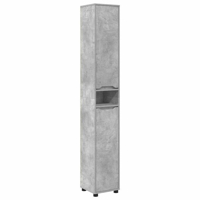 Badeværelsesskab Beton Grå 30,5 x 30 x 195 cm Konstrueret træ