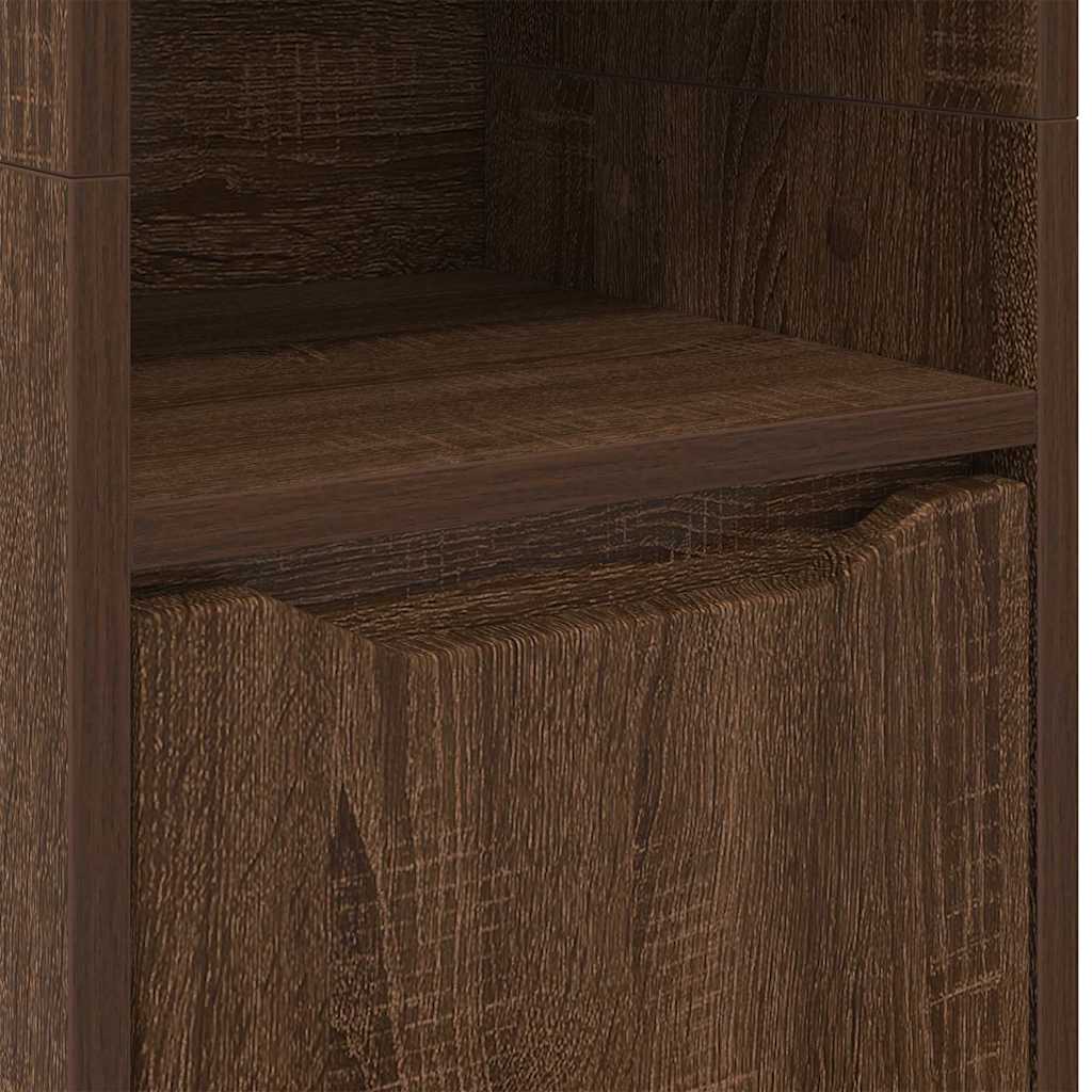 Badeværelsesskab Brun eg 30,5 x 30 x 195 cm Konstrueret træ