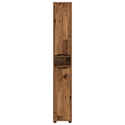 Badeværelsesskab Gammelt træ 30,5 x 30 x 195 cm Konstrueret træ