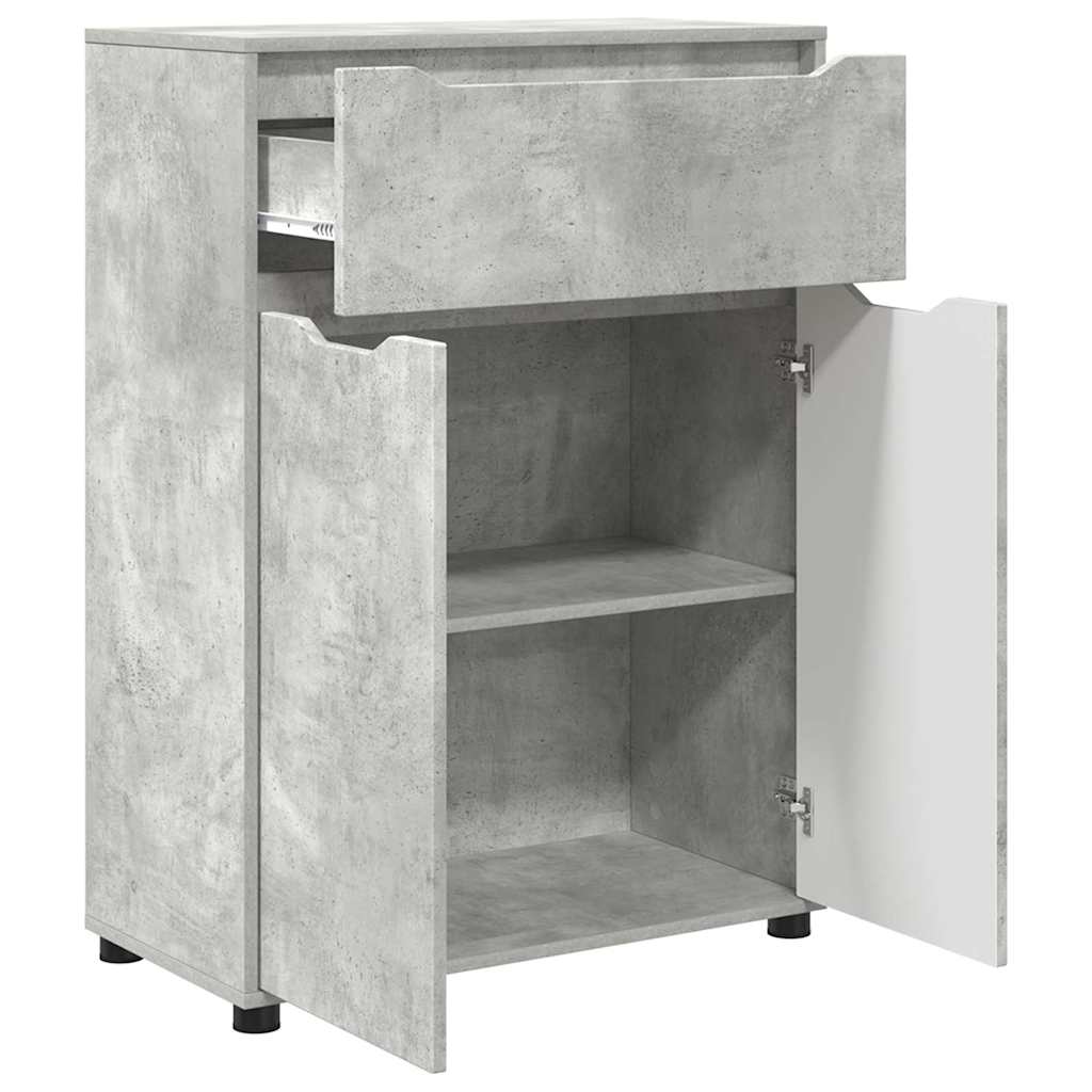 Badeværelsesskab Beton Grå 72,5 x 36,5 x 100 cm Konstrueret træ