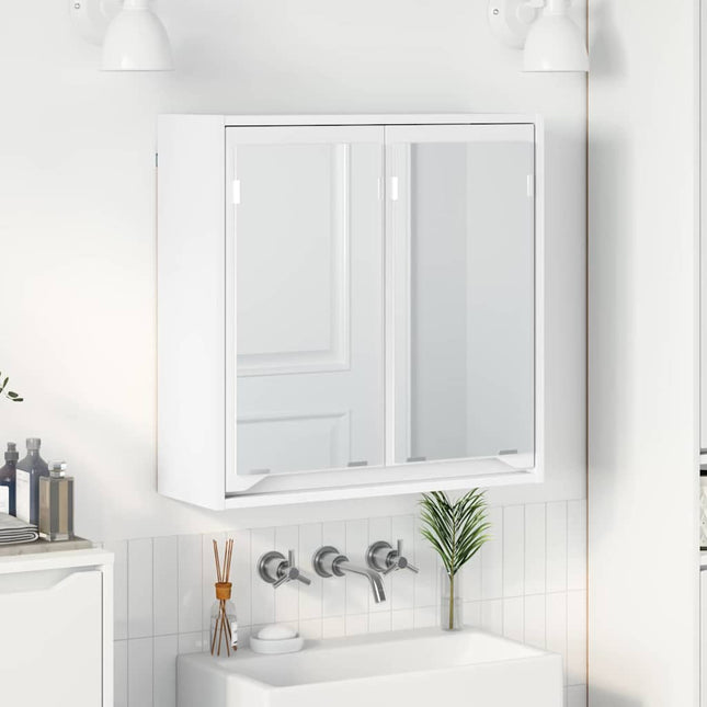 Badeværelsesspejlskab Hvid 60 x 20 x 60 cm Konstrueret træ