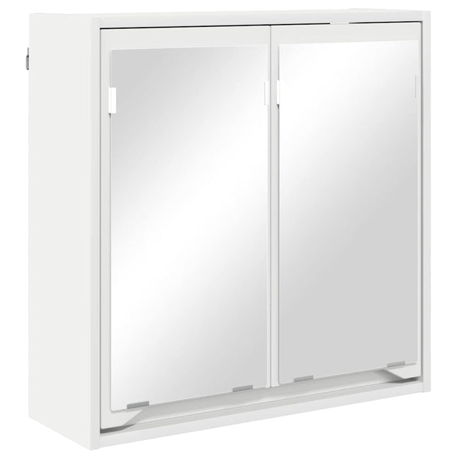Badeværelsesspejlskab Hvid 60 x 20 x 60 cm Konstrueret træ