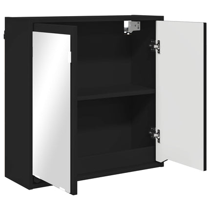 Badeværelsesspejlskab Sort 60 x 20 x 60 cm Konstrueret træ