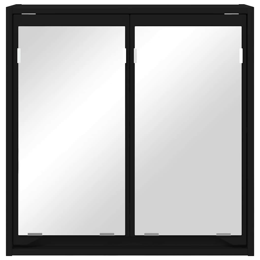 Badeværelsesspejlskab Sort 60 x 20 x 60 cm Konstrueret træ