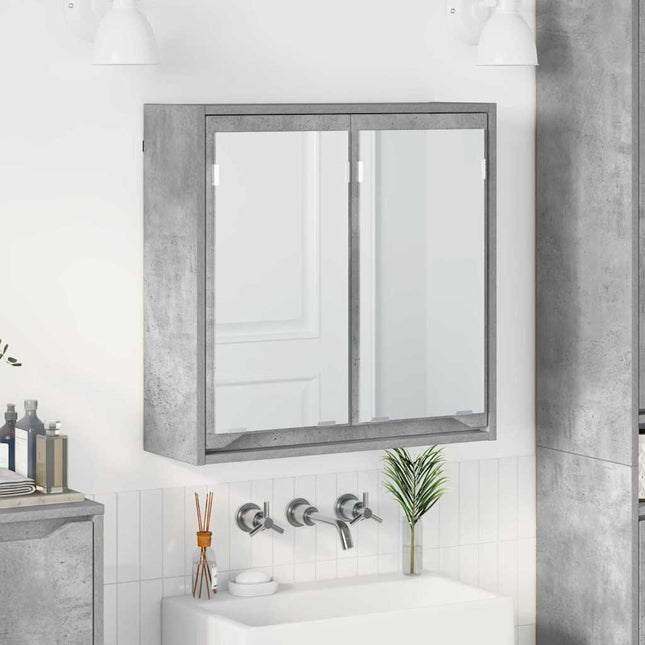 Badeværelsesspejlskab Beton Grå 60 x 20 x 60 cm Konstrueret træ