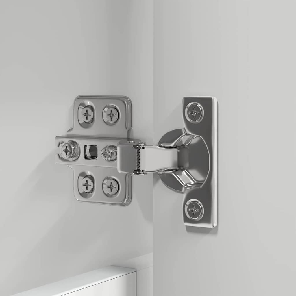 Badeværelsesspejlskab med hylde Høj gloss hvid 60 x 20 x 60 cm