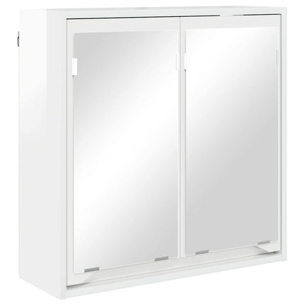 Badeværelsesspejlskab Høj gloss hvid 60 x 20 x 60 cm