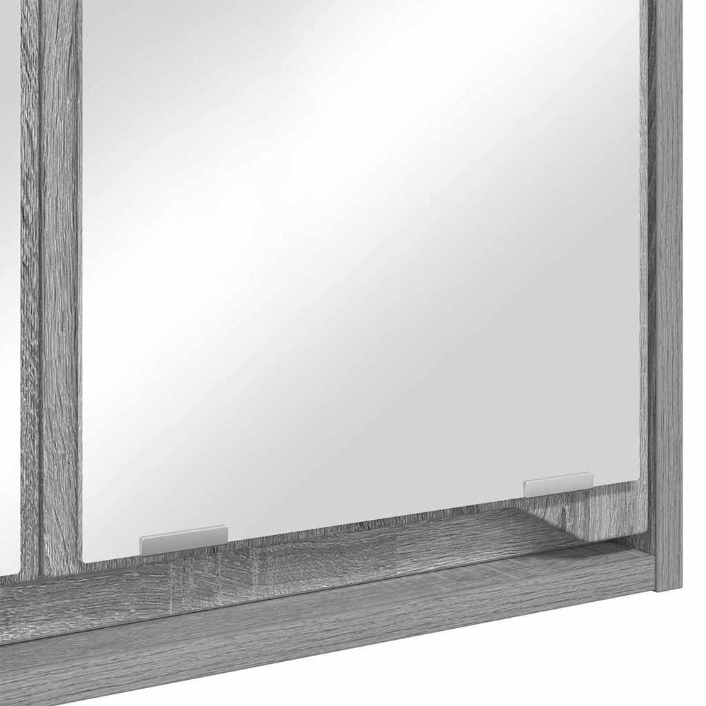 Badeværelsesspejlskab med hylde Grå Sonoma 60 x 20 x 60 cm