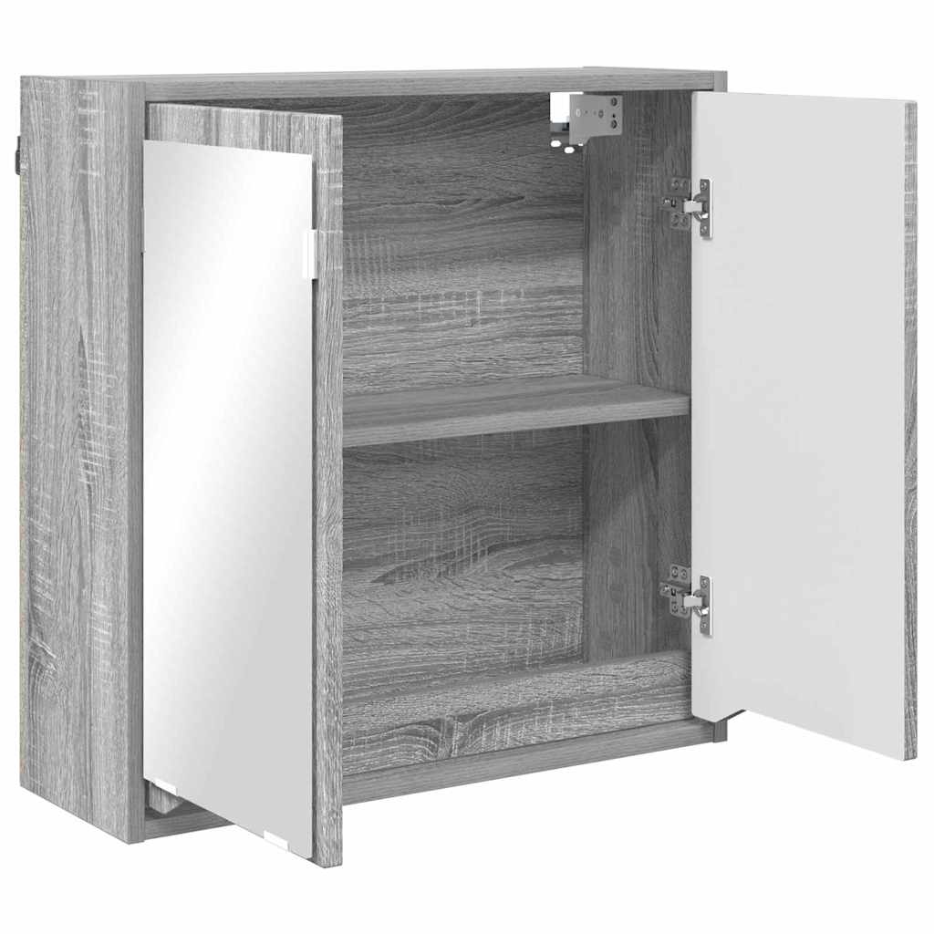 Badeværelsesspejlskab med hylde Grå Sonoma 60 x 20 x 60 cm