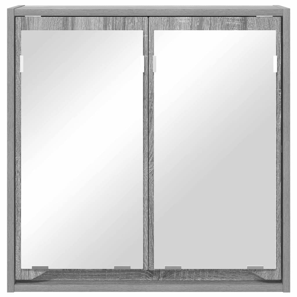 Badeværelsesspejlskab med hylde Grå Sonoma 60 x 20 x 60 cm