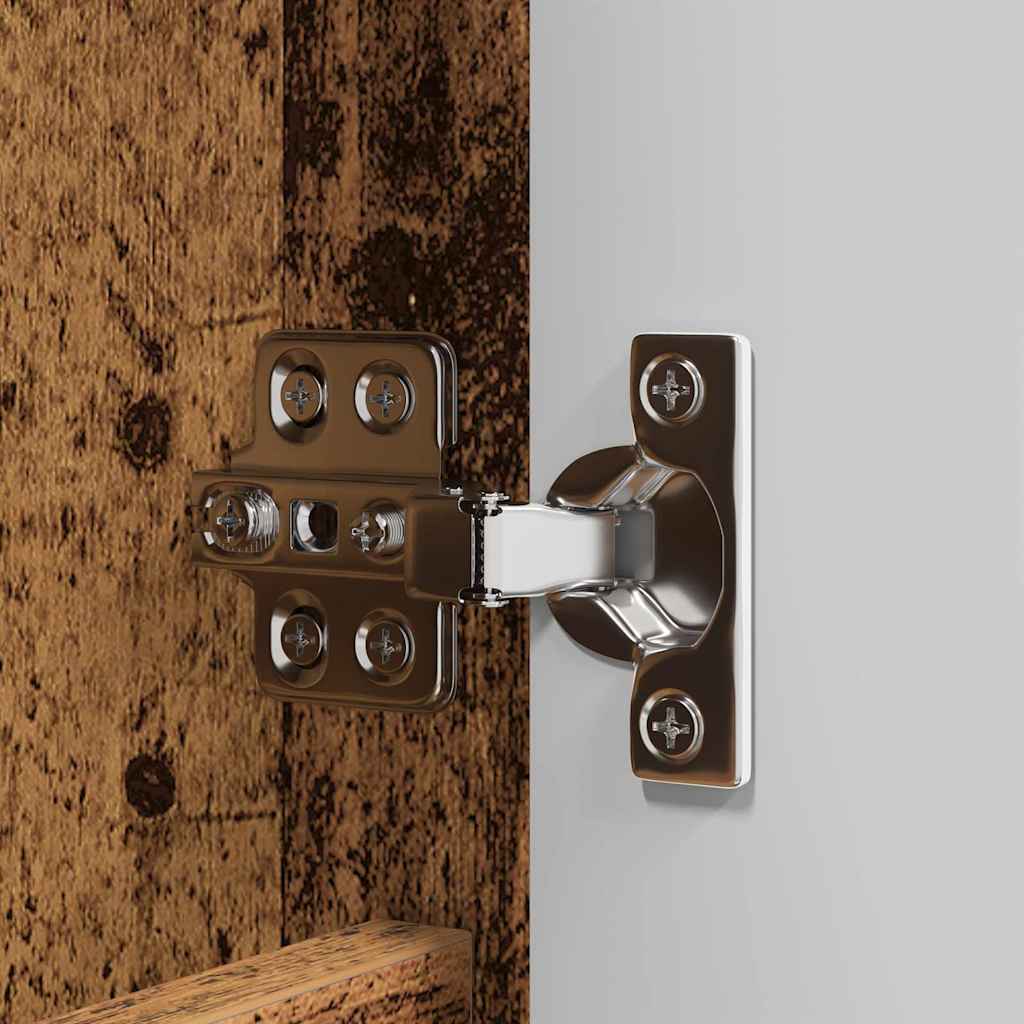 Badeværelsesspejlskab med hylde Gammelt træ 60 x 20 x 60 cm