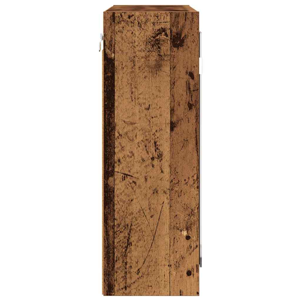 Badeværelsesspejlskab med hylde Gammelt træ 60 x 20 x 60 cm
