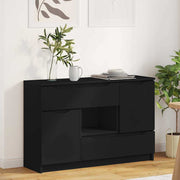 Sideboard med skuffe Sort 100 x 30 x 65,6 Konstrueret træ