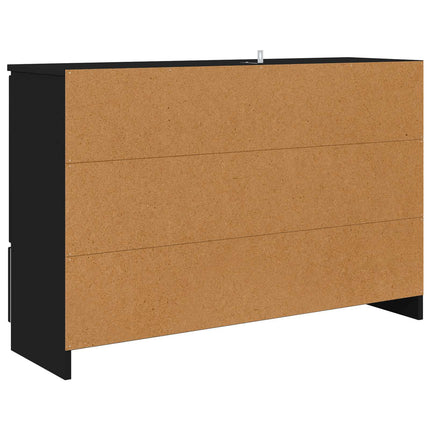 Sideboard Sort 100 x 30 x 65,6 Konstrueret træ