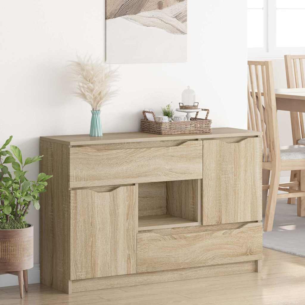 Sideboard med skuffe Sonoma eg 100 x 30 x 65,6 Konstrueret træ