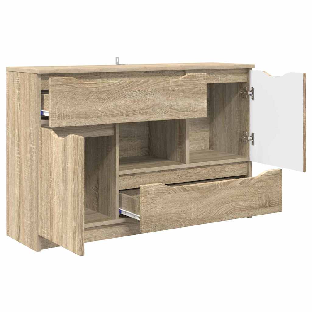 Sideboard med skuffe Sonoma eg 100 x 30 x 65,6 Konstrueret træ