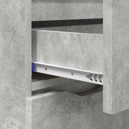 Sideboard med skuffe Beton Grå 100 x 30 x 65,6 Konstrueret træ