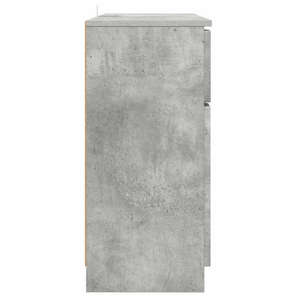 Sideboard med skuffe Beton Grå 100 x 30 x 65,6 Konstrueret træ