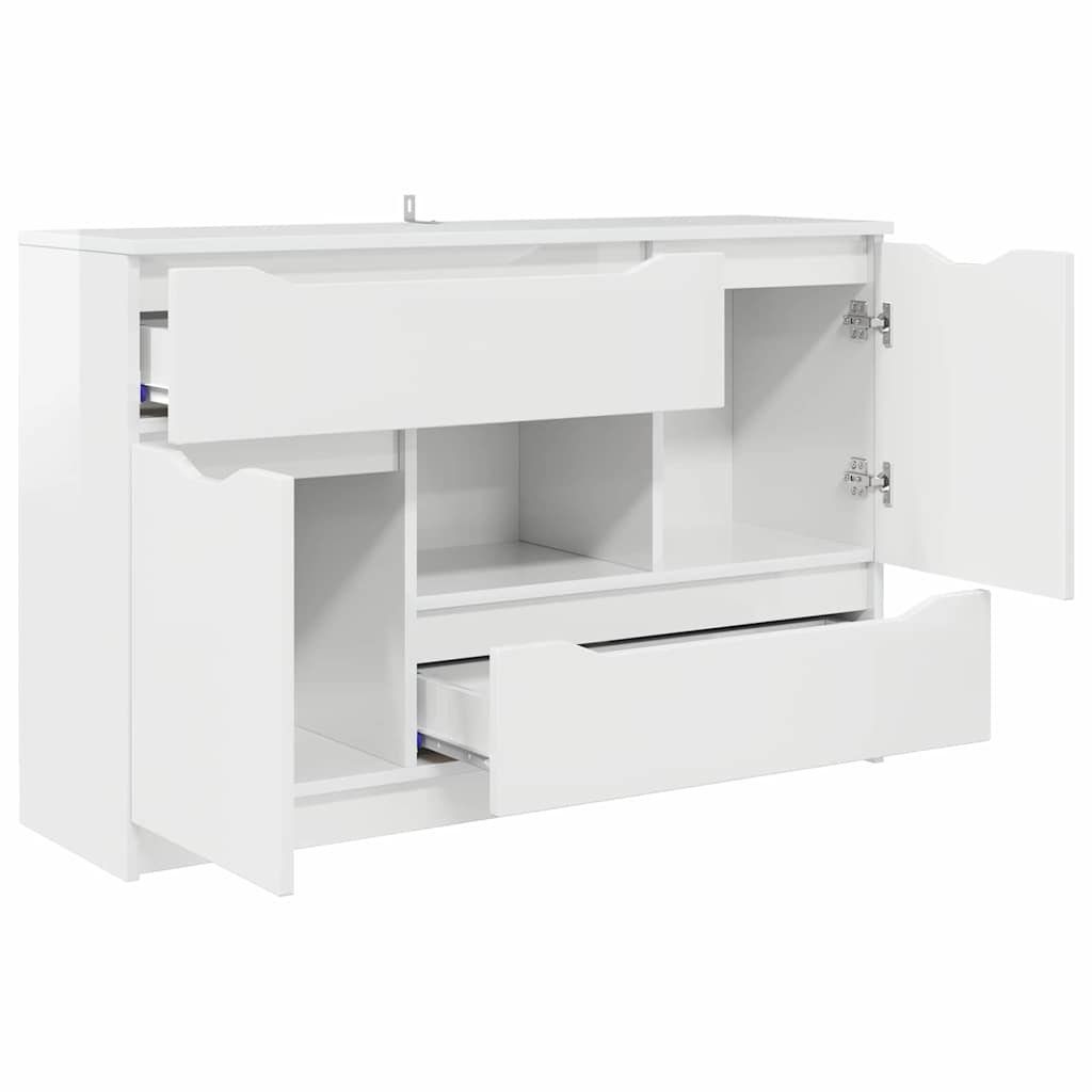 Sideboard Høj gloss hvid 100 x 30 x 65,6 Konstrueret træ