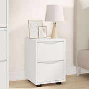 Sengebord med skuffe Hvid 30,5 x 30 x 43 cm Konstrueret træ