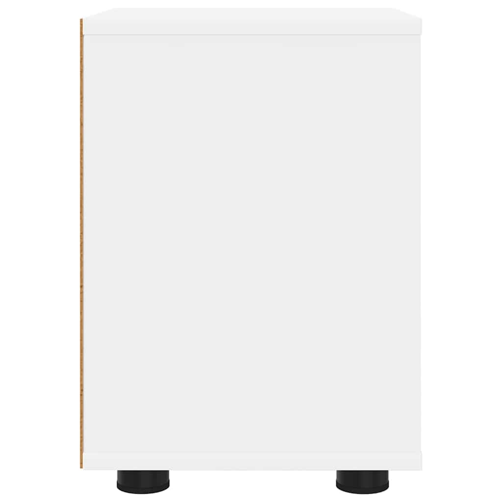Sengebord med skuffe Hvid 30,5 x 30 x 43 cm Konstrueret træ