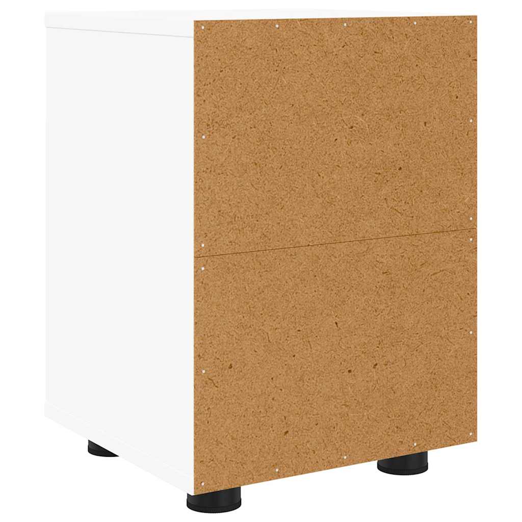 Sengeborde 2 pcs Hvid 30,5 x 30 x 43 cm Konstrueret træ