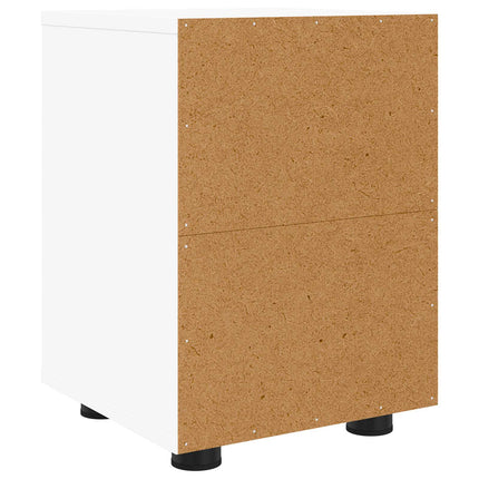 Sengeborde 2 stk. Hvid 30,5 x 30 x 43 cm Konstrueret træ