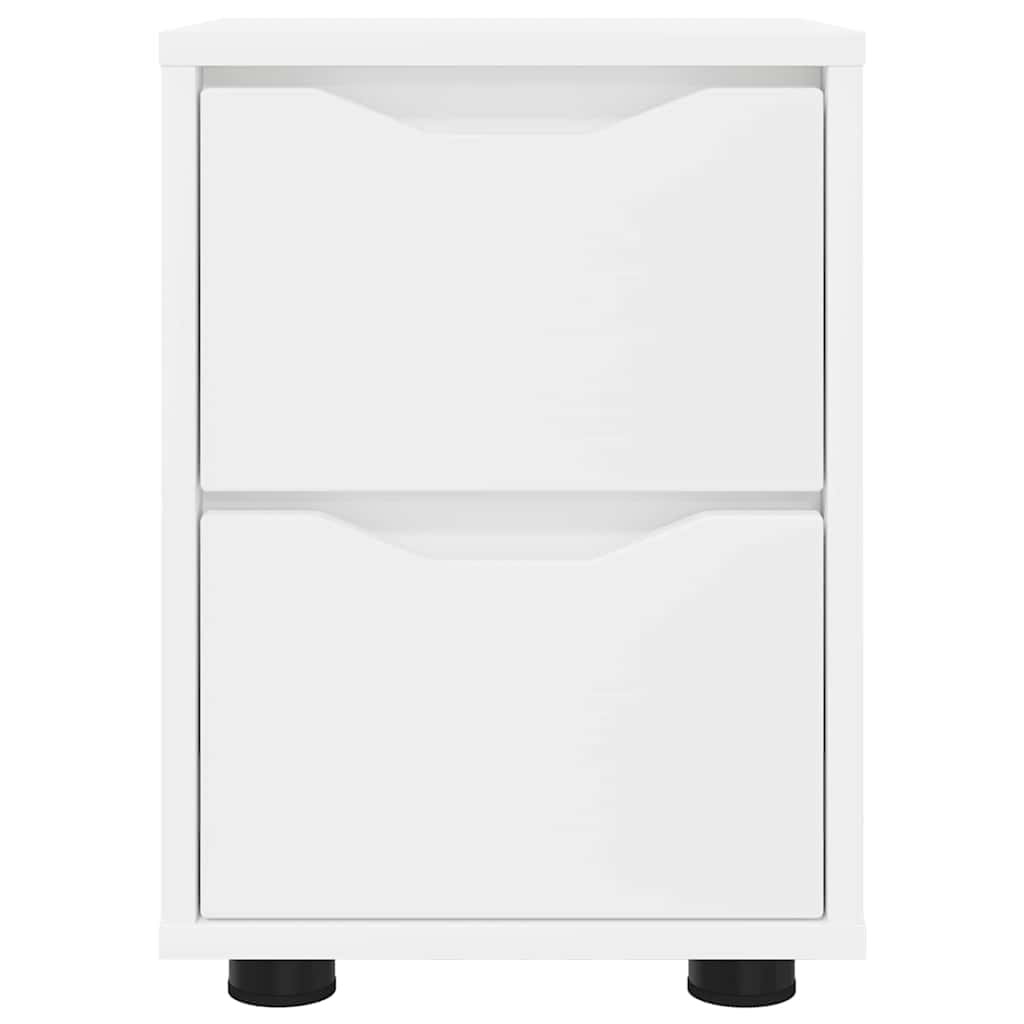 Sengeborde 2 pcs Hvid 30,5 x 30 x 43 cm Konstrueret træ