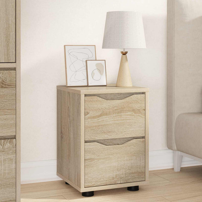 Sengebord Sonoma eg 30,5 x 30 x 43 cm Konstrueret træ