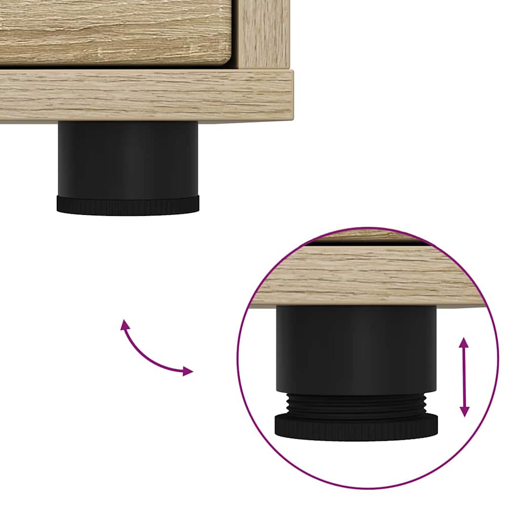 Sengeborde 2 pcs Sonoma eg 30,5 x 30 x 43 cm Konstrueret træ