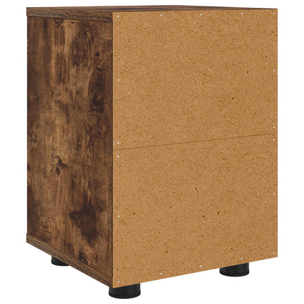 Sengebord Røget eg 30,5 x 30 x 43 cm Konstrueret træ