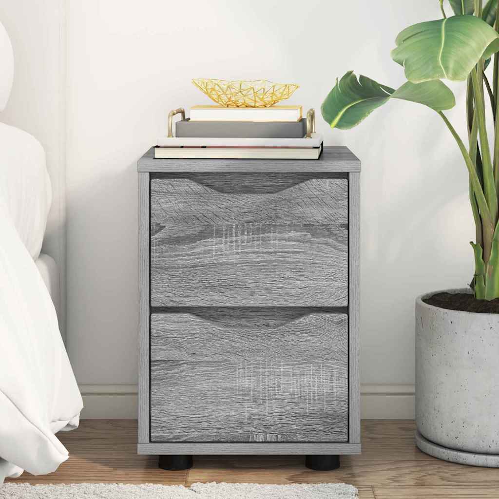 Sengebord Grå Sonoma 30,5 x 30 x 43 cm Konstrueret træ