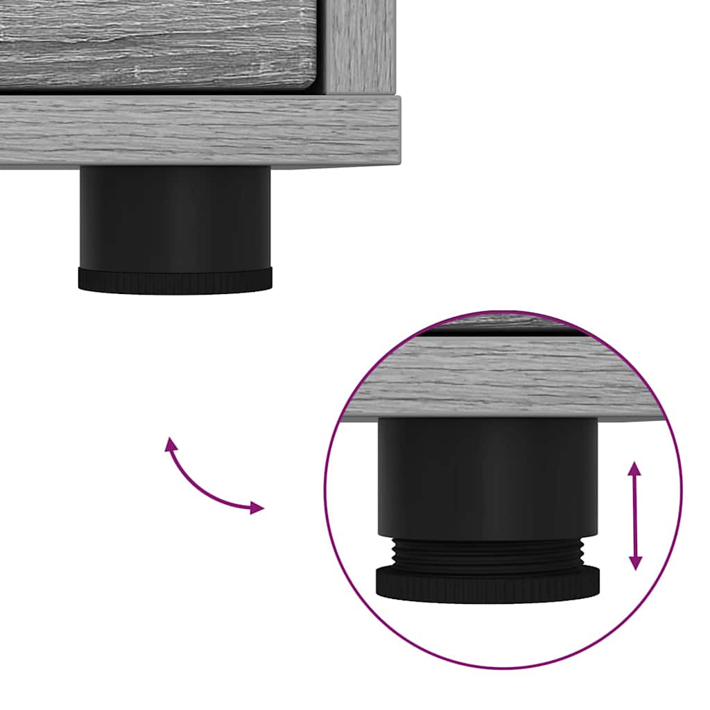 Sengebord Grå Sonoma 30,5 x 30 x 43 cm Konstrueret træ