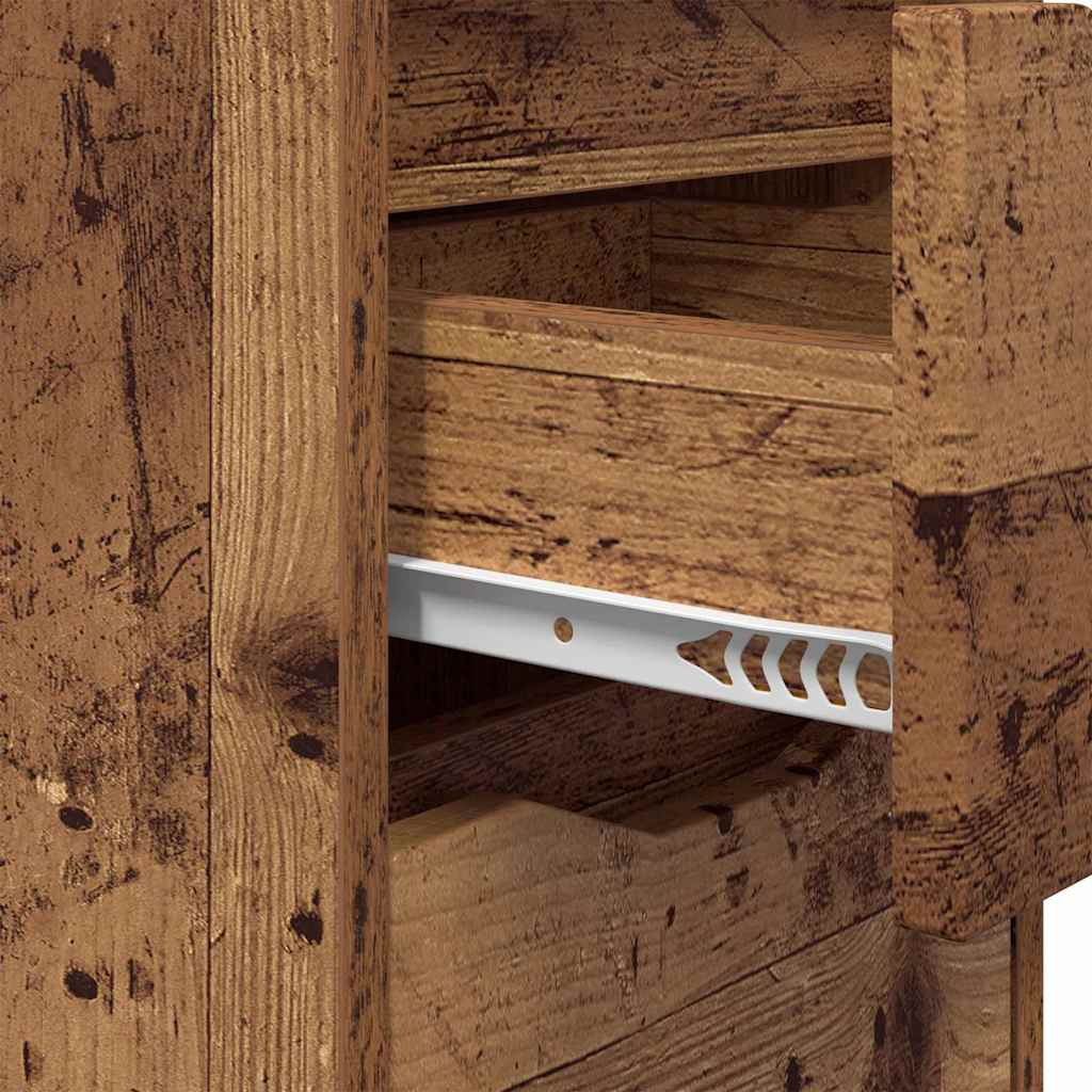 Sengeborde 2 pcs Gammelt træ 30,5 x 30 x 43 cm Konstrueret træ