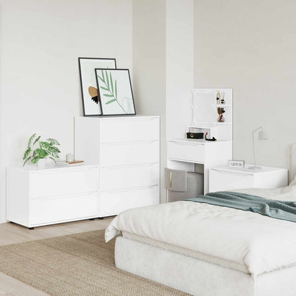 Opbevaringsskab 80 x 48 x 57 cm Konstrueret træ Hvid
