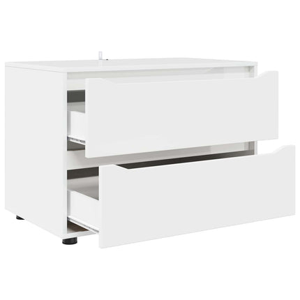 Opbevaringsskab 80 x 48 x 57 cm Konstrueret træ Hvid