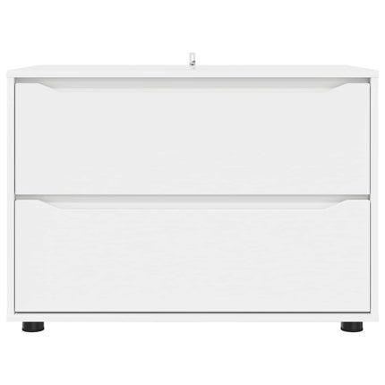 Opbevaringsskab 80 x 48 x 57 cm Konstrueret træ Hvid