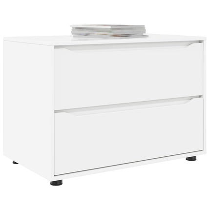 Opbevaringsskab 80 x 48 x 57 cm Konstrueret træ Hvid
