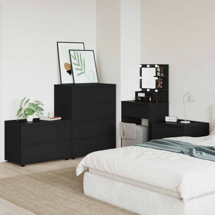 Opbevaringsskab 80 x 48 x 57 cm Konstrueret træ Sort