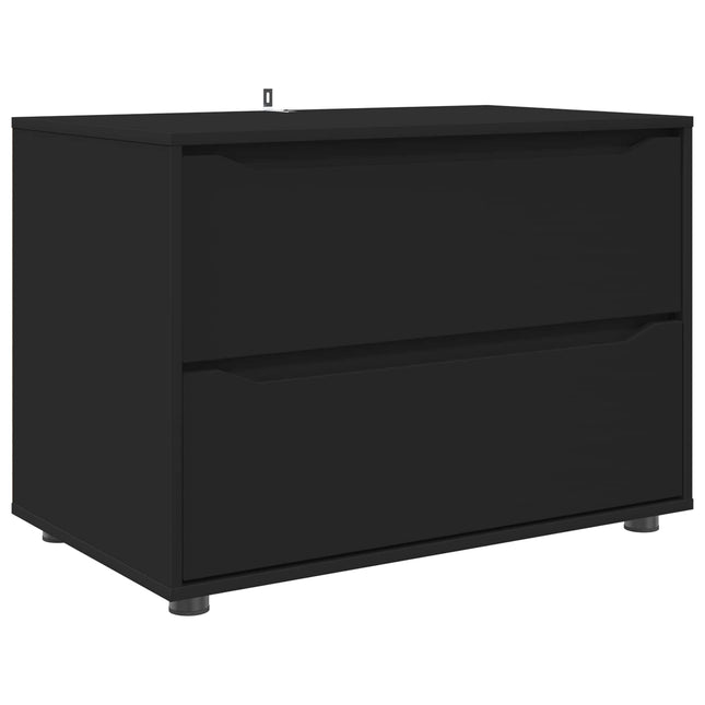 Opbevaringsskab Sort 80 x 48 x 57 cm Konstrueret træ