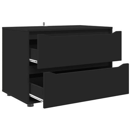 Opbevaringsskab Sort 80 x 48 x 57 cm Konstrueret træ