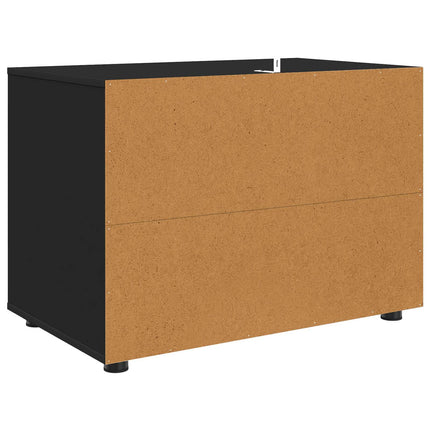 Opbevaringsskab Sort 80 x 48 x 57 cm Konstrueret træ