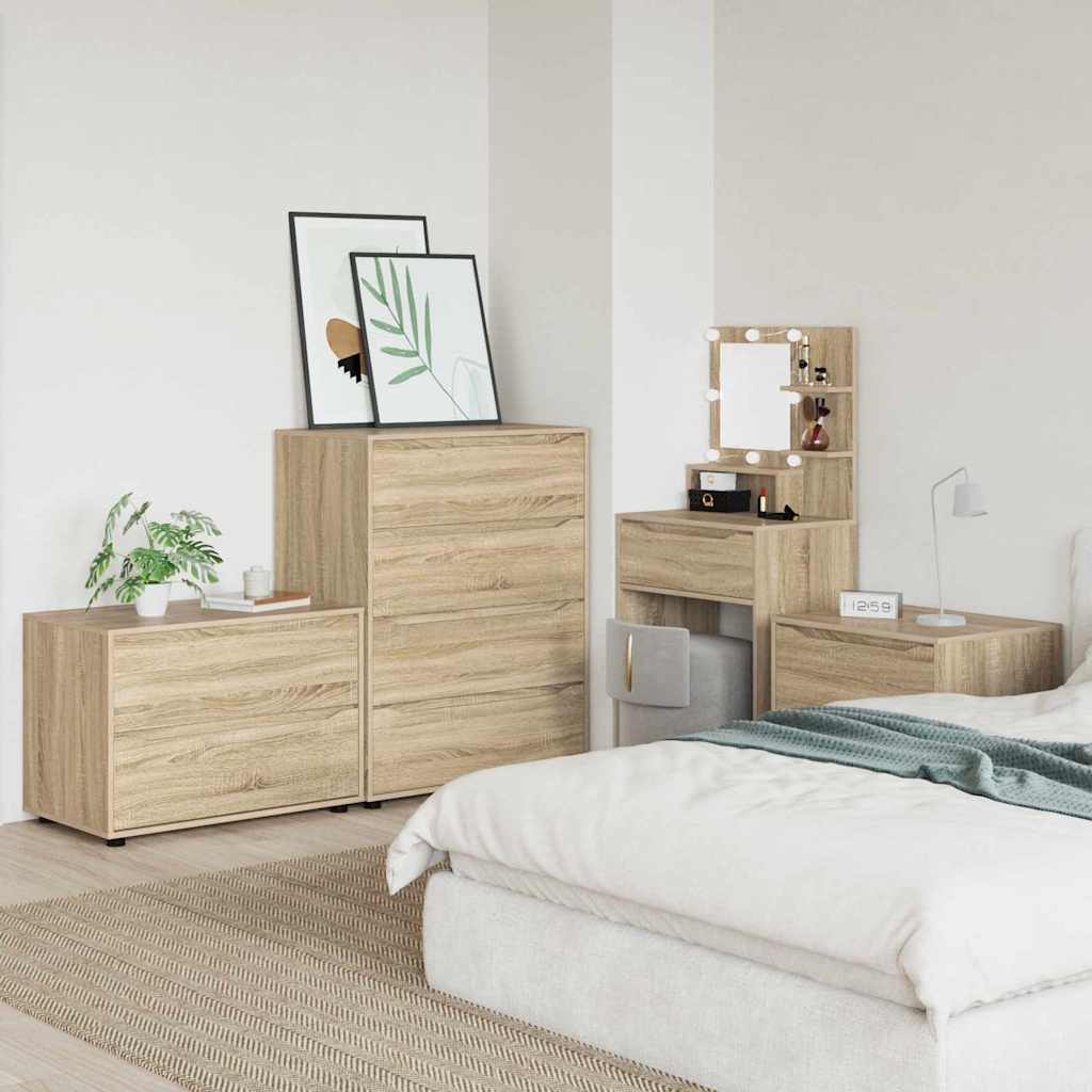 Opbevaringsskab Sonoma eg 80 x 48 x 57 cm Konstrueret træ