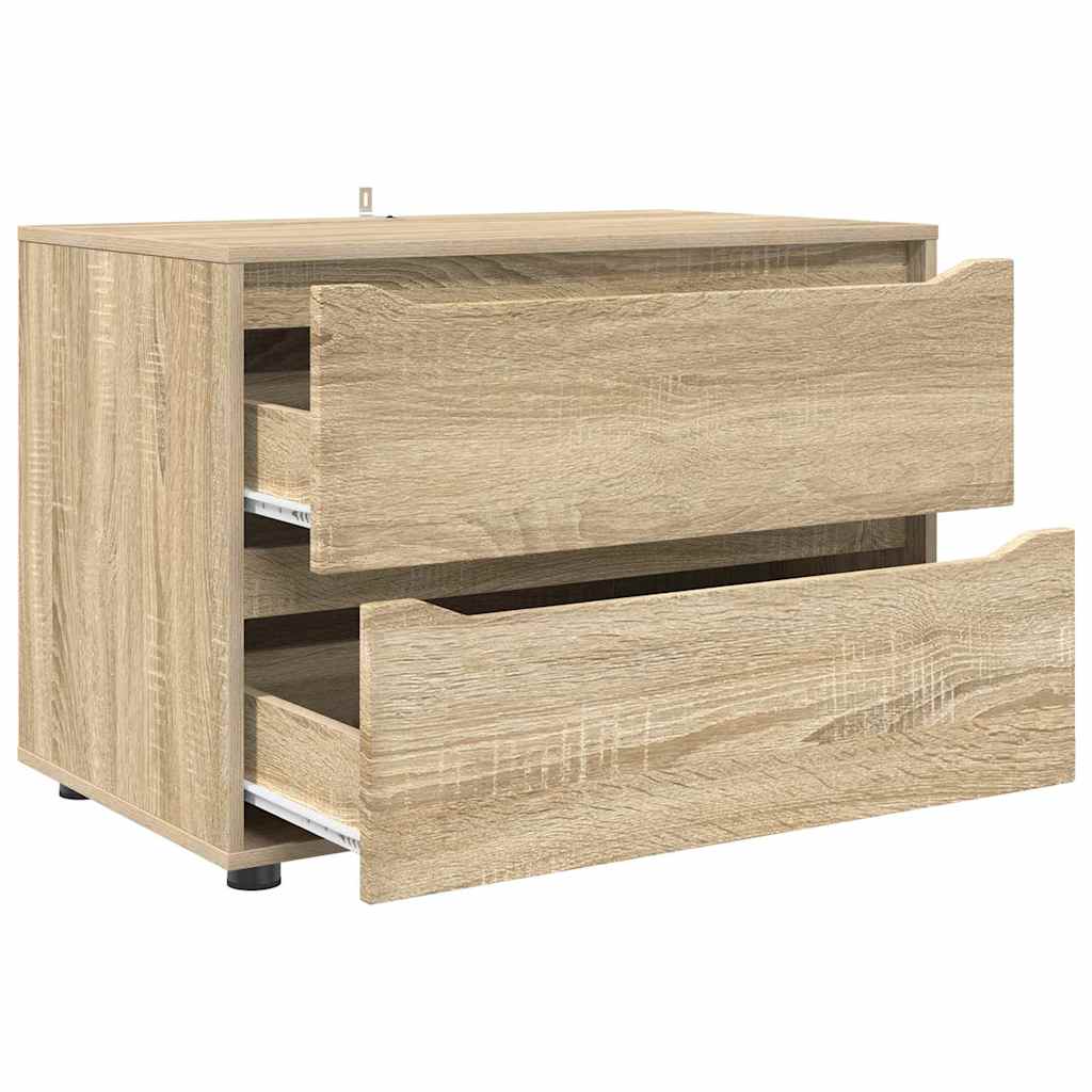 Opbevaringsskab Sonoma eg 80 x 48 x 57 cm Konstrueret træ
