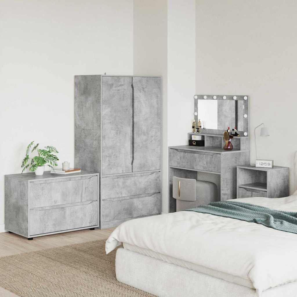 Opbevaringsskab Beton Grå 80 x 48 x 57 cm Konstrueret træ