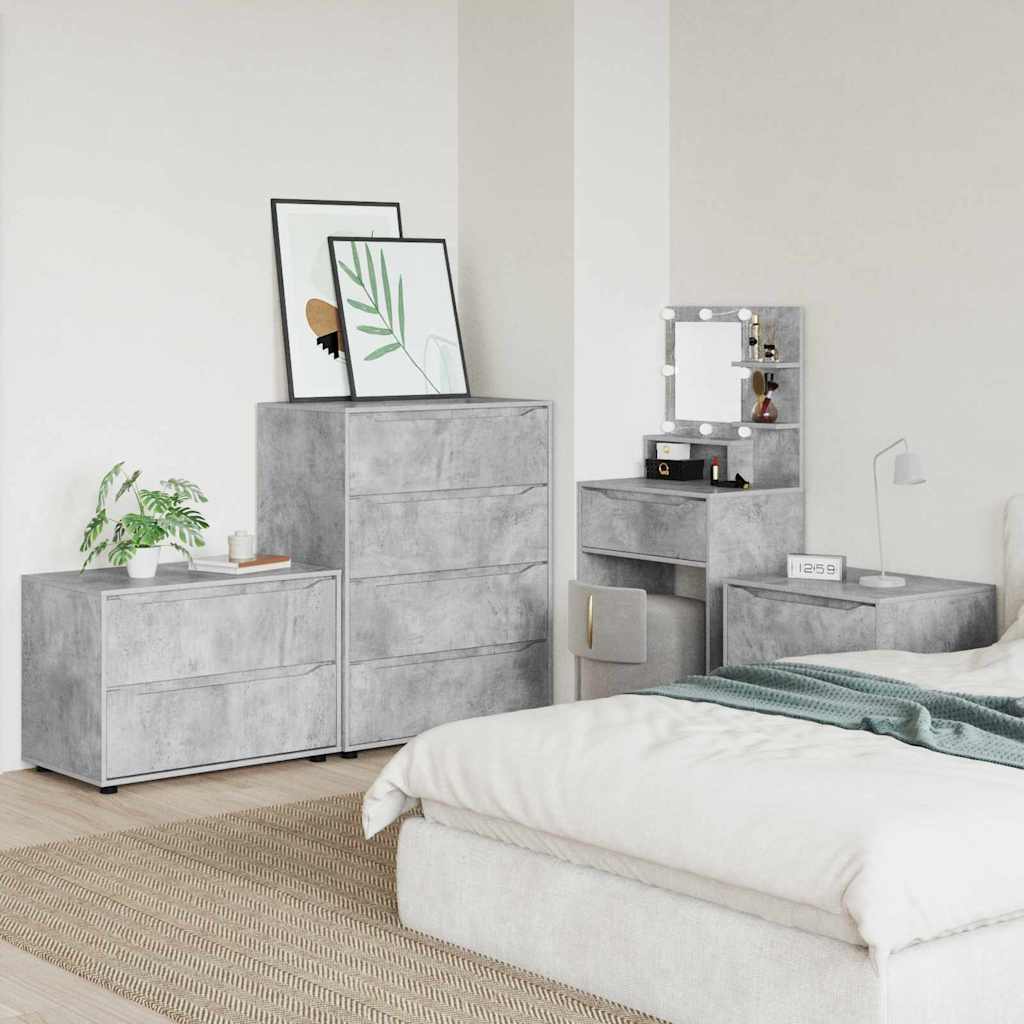 Opbevaringsskab Beton Grå 80 x 48 x 57 cm Konstrueret træ