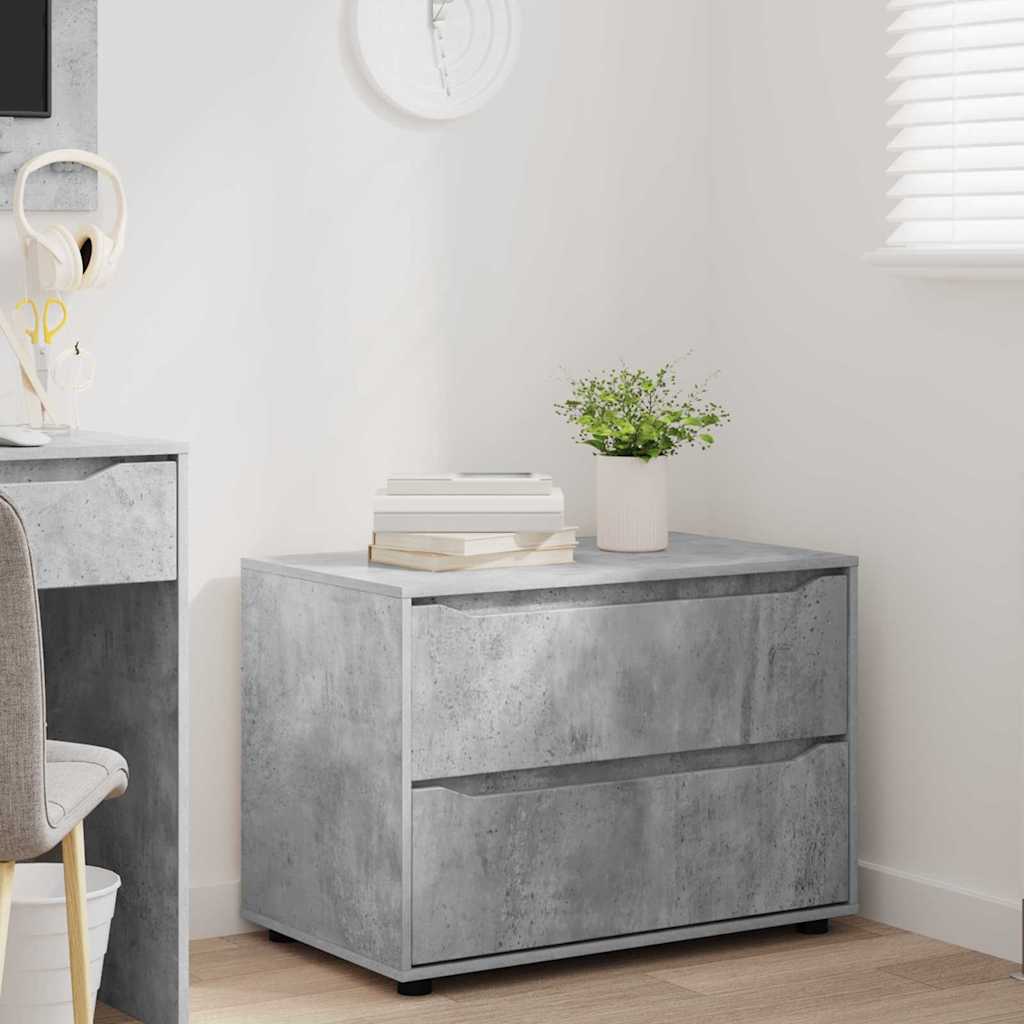 Opbevaringsskab Beton Grå 80 x 48 x 57 cm Konstrueret træ