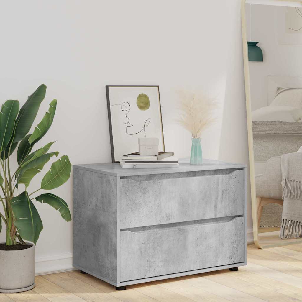 Opbevaringsskab Beton Grå 80 x 48 x 57 cm Konstrueret træ