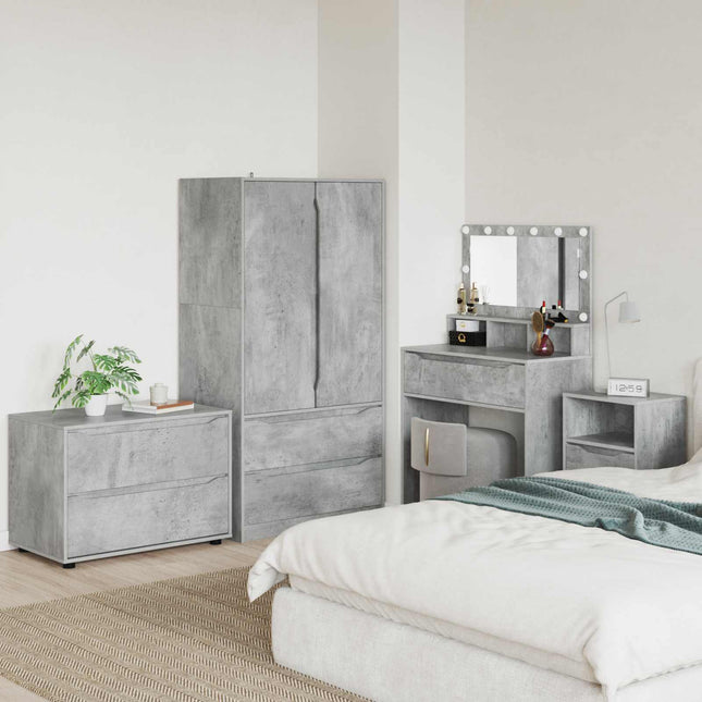 Opbevaringsskab Beton Grå 80 x 48 x 57 cm Konstrueret træ