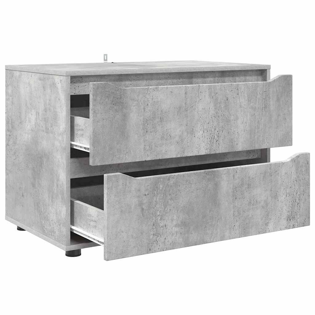 Opbevaringsskab Beton Grå 80 x 48 x 57 cm Konstrueret træ